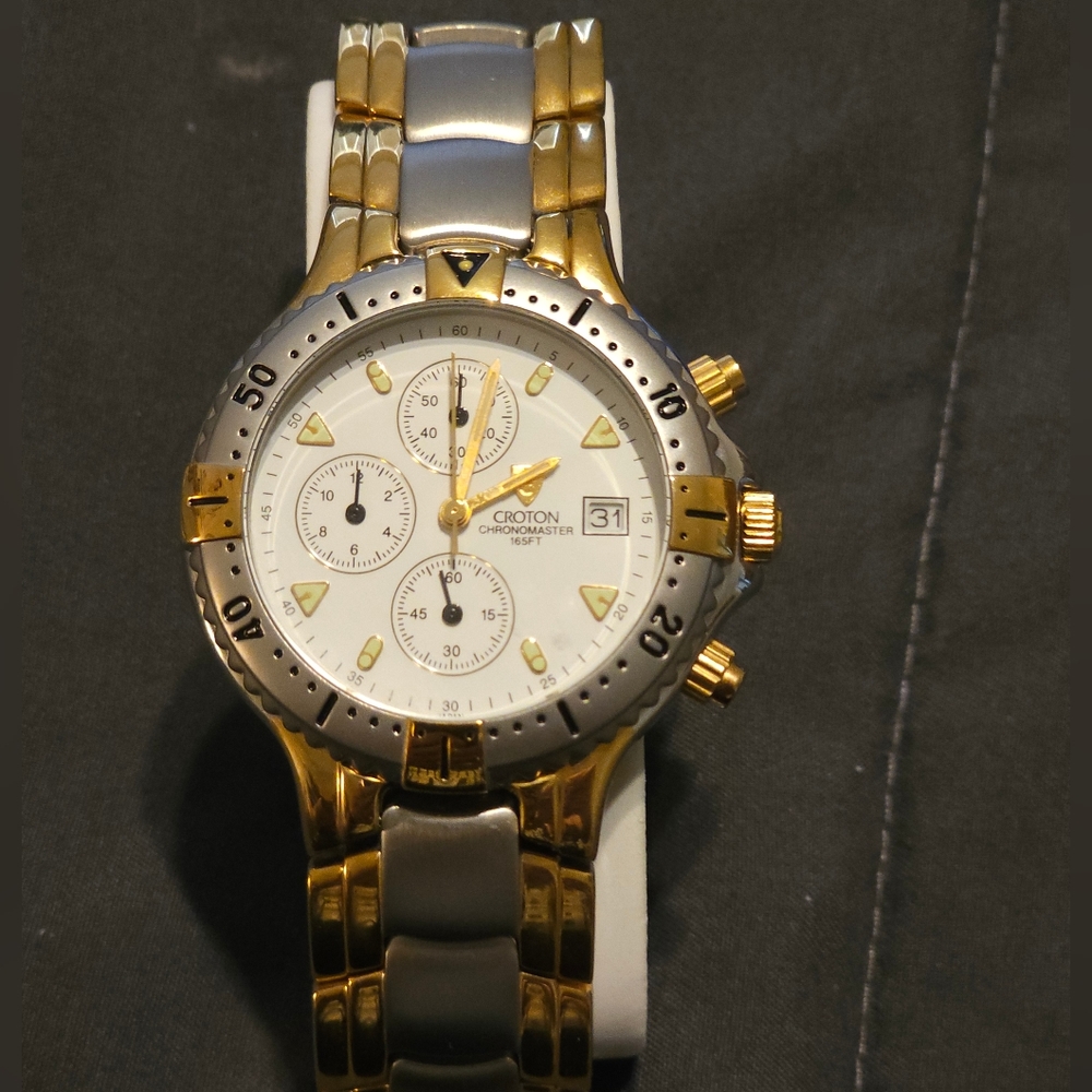 Beautiful Croton unisex watch two-toned.